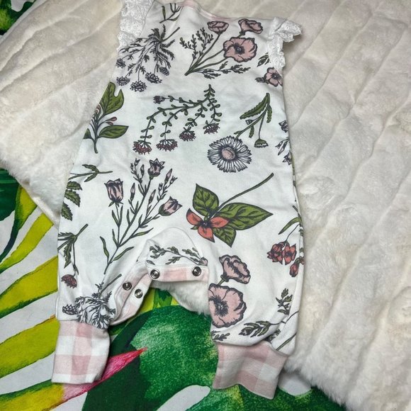GUC $34 Tesa Babe 3-6M Girly Baby Infant Short Sleeve Floral Sleeper One Piece - Picture 8 of 9